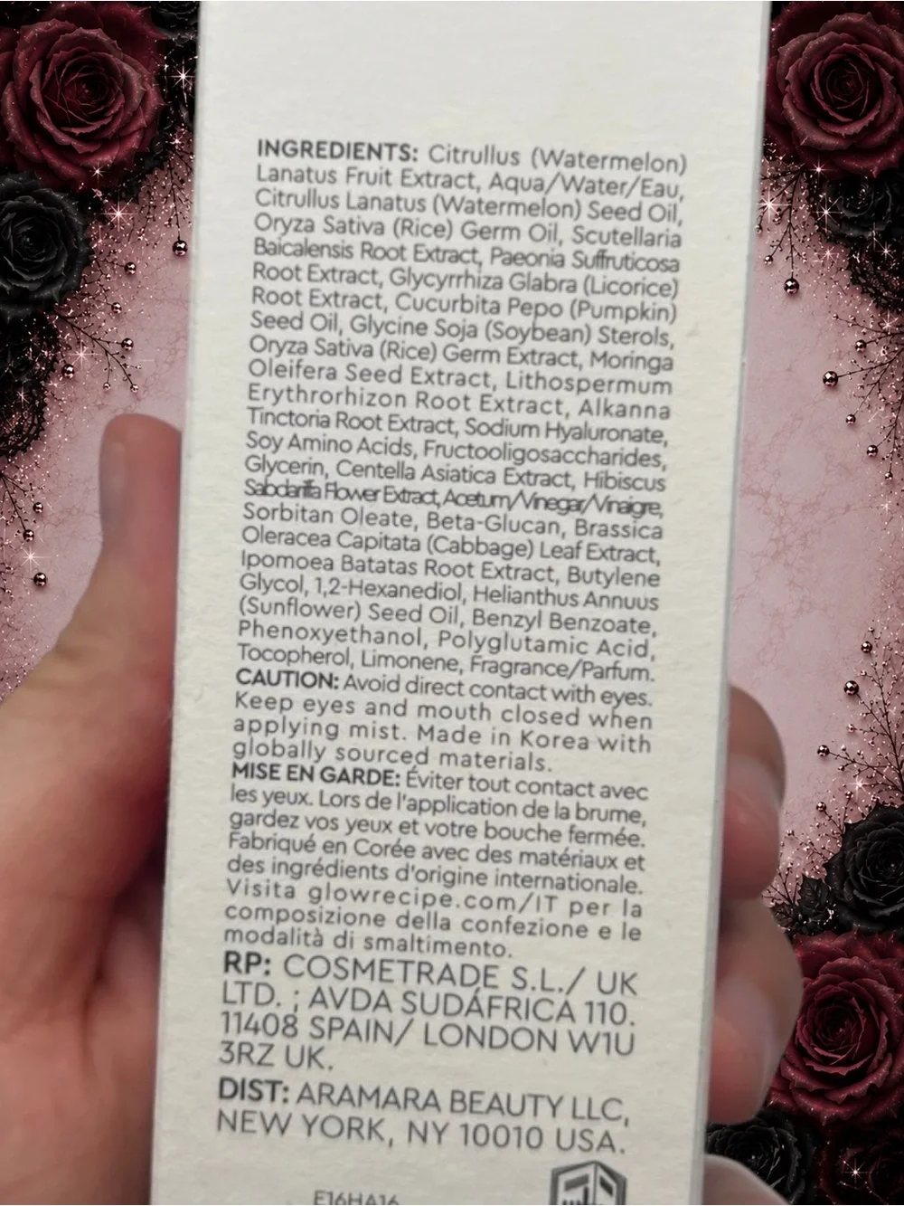 New Glow Recipe Watermelon Glow Ultra-Fine Mist 2.53 fl oz / 75 mL Hydrating Fac